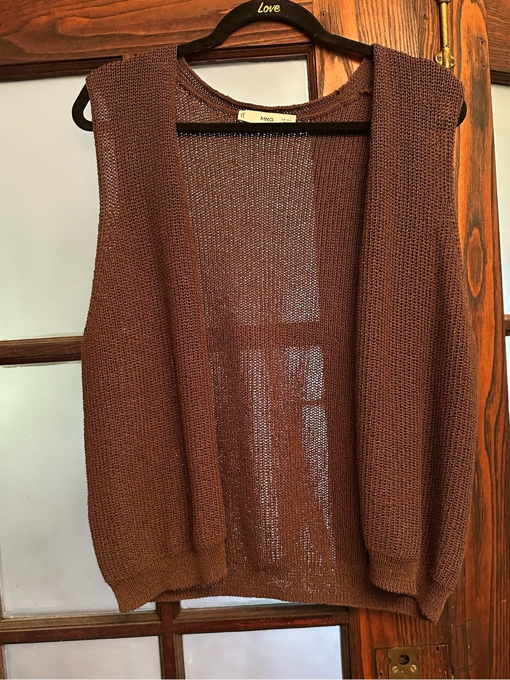 Brown mango sweater vest